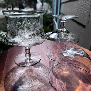 Cambridge Wildflower crystal seafood cocktail set of 2 icers